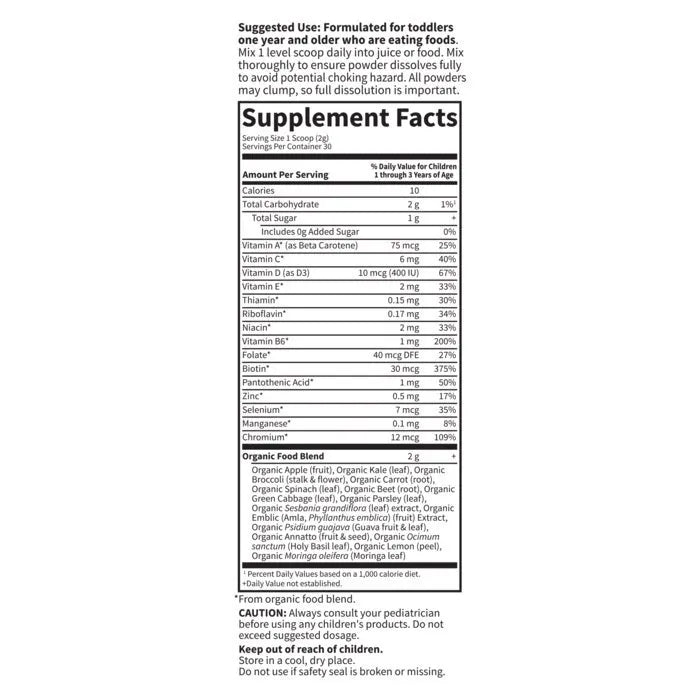 Kids Organic Multivitamin 2.11oz (60g) Powder