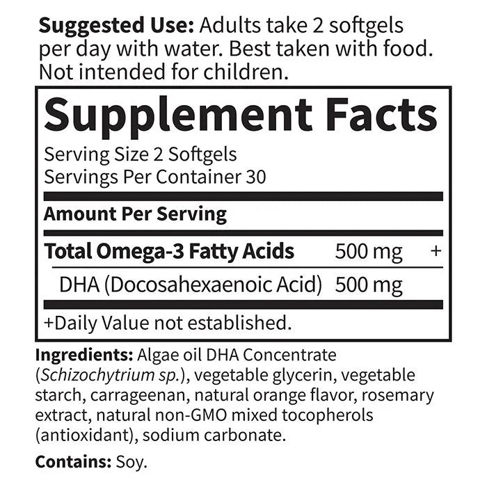 Minami Algae Omega-3 Vegan DHA Orange - 60 Softgels