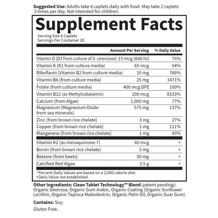 Living Calcium Advanced Bone Density Support Formula 120 Caplets