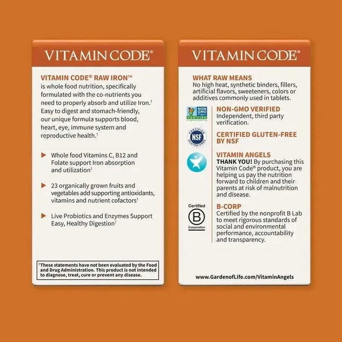Vitamin Code Raw Iron Capsules