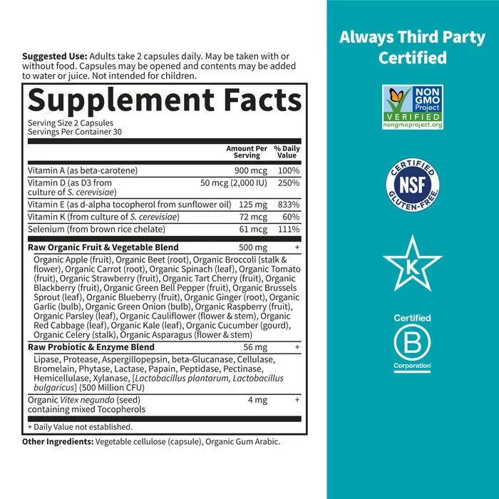 Vitamin Code Raw Vitamin E 60 Capsules