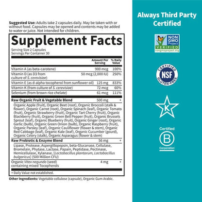 Vitamin Code Raw Vitamin E 60 Capsules