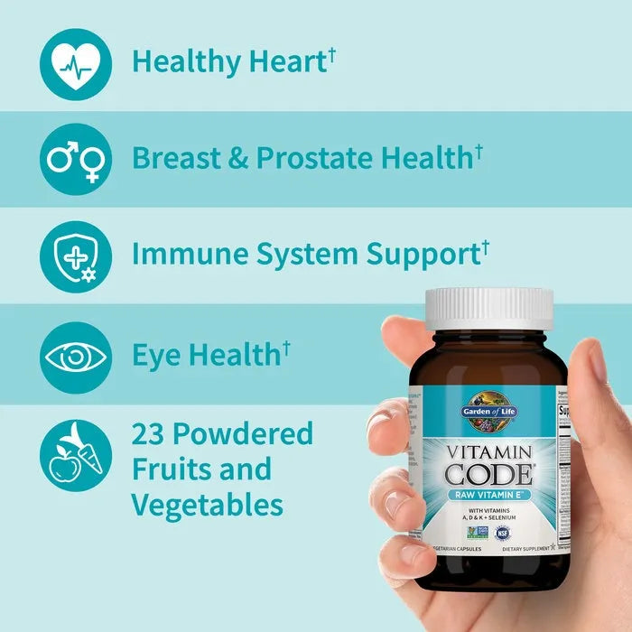 Vitamin Code Raw Vitamin E 60 Capsules