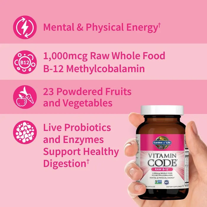 Vitamin Code Raw B-12 1,000mcg Capsules