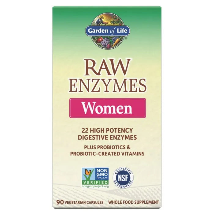 RAW Enzymes Women Digestive Health 90 Capsules