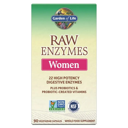 RAW Enzymes Women Digestive Health 90 Capsules