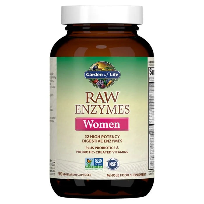 RAW Enzymes Women Digestive Health 90 Capsules