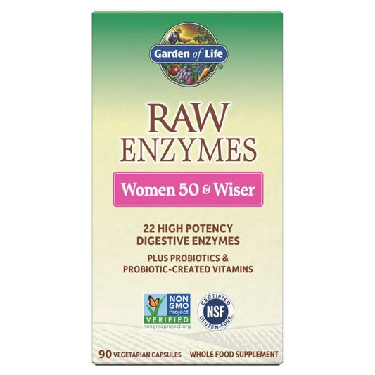 RAW Enzymes Women 50 & Wiser Digestive Health 90 Capsules