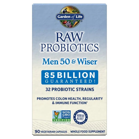 Raw Probiotics Men Cooler 50 & Wiser 90 Capsules