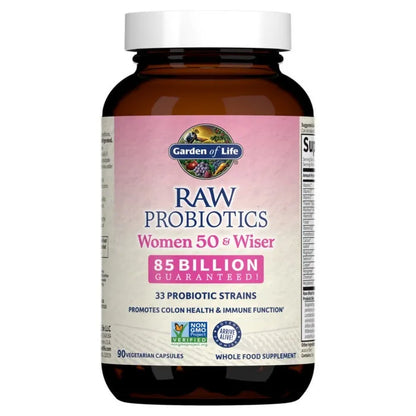 Raw Probiotics Women Cooler 50 & Wiser 90 Capsules