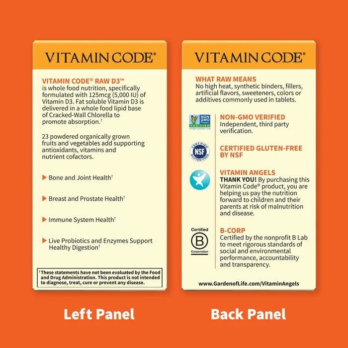 Vitamin Code Raw Vitamin D3 5,000 IU Capsules