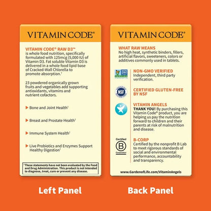 Vitamin Code Raw Vitamin D3 5,000 IU Capsules