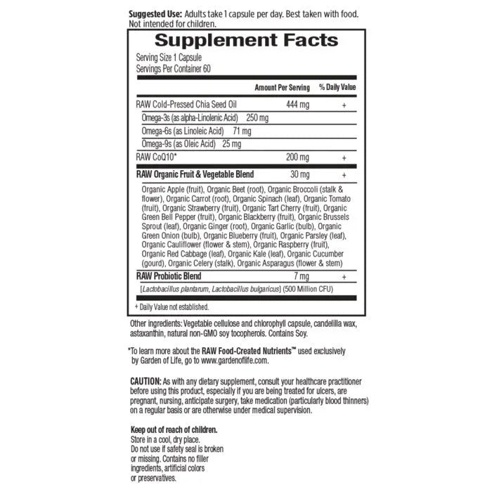 Raw CoQ10 - 60 Capsules