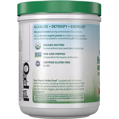 Raw Organic Perfect Food Green Superfood Apple 8.14oz (231g) Powder