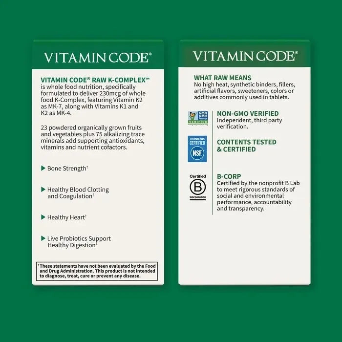 Vitamin Code Raw Vitamin K-Complex Capsules
