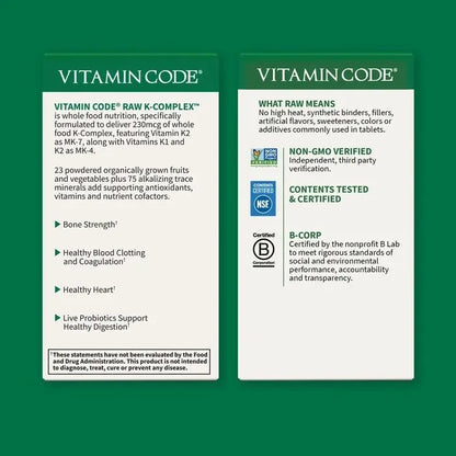Vitamin Code Raw Vitamin K-Complex Capsules