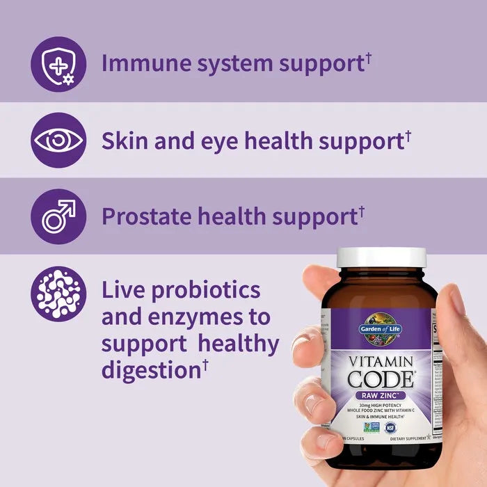 Vitamin Code Raw Zinc 60 Capsules
