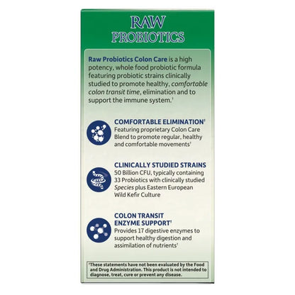 Raw Probiotics Colon Care Cooler 30 Capsules
