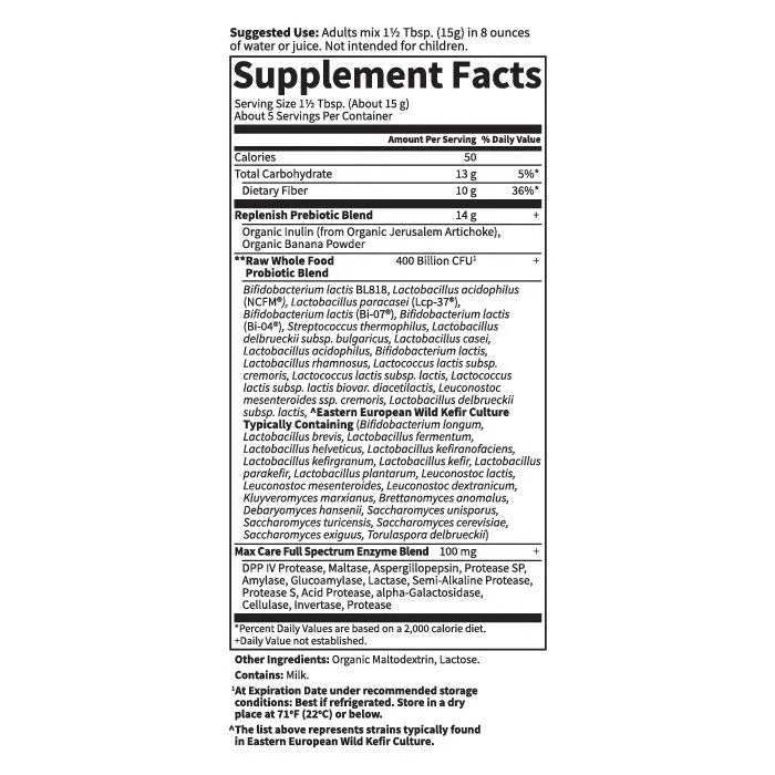 Raw Probiotics 5-Day Max Care Cooler Banana - 2.4oz (75g) Powder