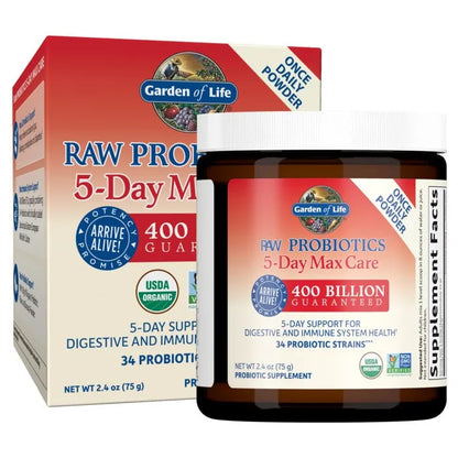 Raw Probiotics 5-Day Max Care Cooler Banana - 2.4oz (75g) Powder