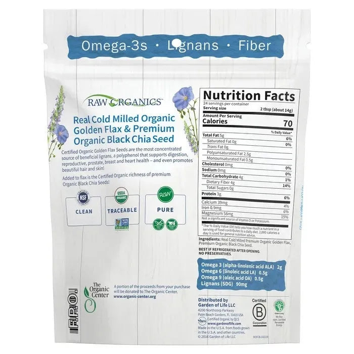 Raw Organics Flaxseed & Chia
