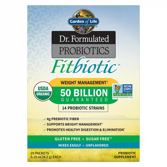 Dr. Formulated Probiotics Fitbiotic Unflavored 20 Packets 0.15oz (4.2g) Powder