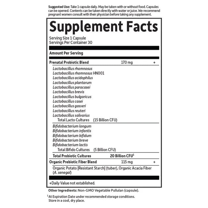 Dr. Formulated Probiotics Once Daily Prenatal Shelf-Stable 30 Capsules