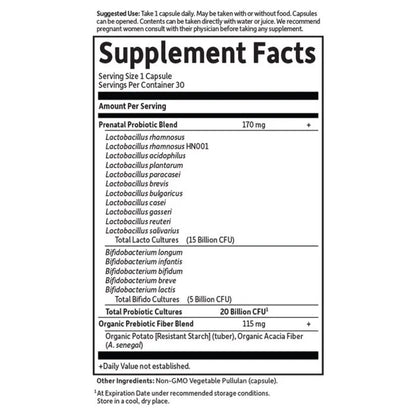 Dr. Formulated Probiotics Once Daily Prenatal Shelf-Stable 30 Capsules