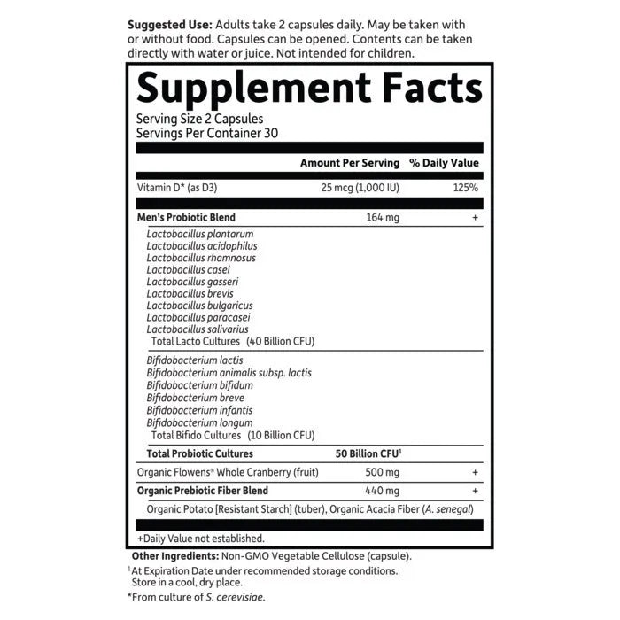 Dr. Formulated Probiotics Prostate+ Shelf-Stable 60 Capsules