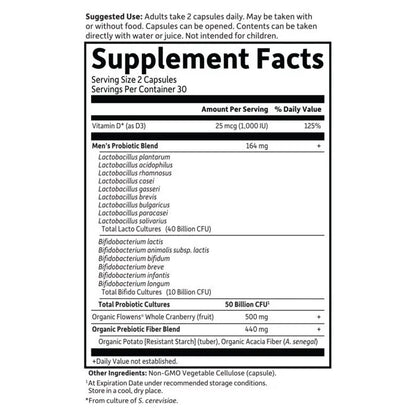 Dr. Formulated Probiotics Prostate+ Shelf-Stable 60 Capsules