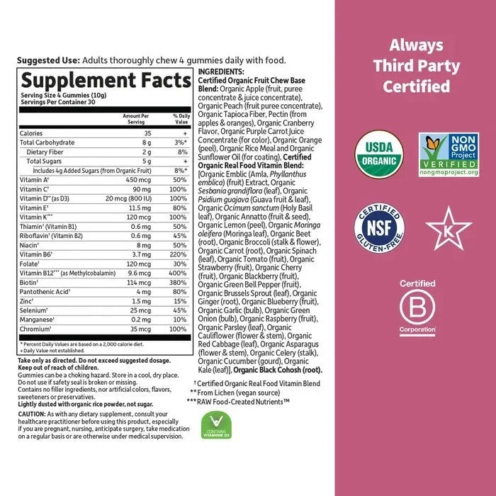 Organics Women's 40+ Gummies