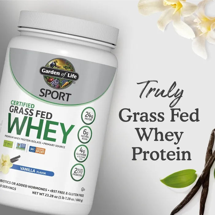 SPORT Certified Grass Fed Whey Powder - Vanilla