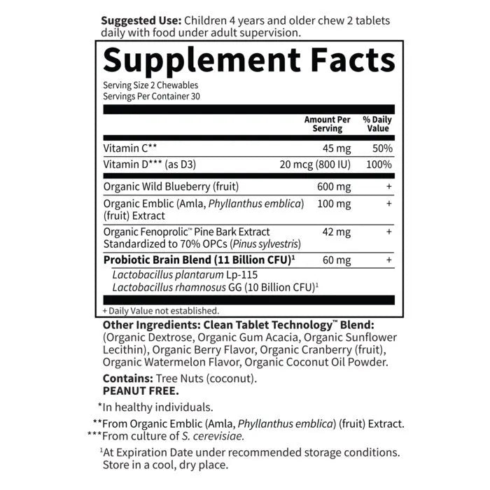 Dr. Formulated Attention & Focus For Kids Watermelon Berry 60 Chewables