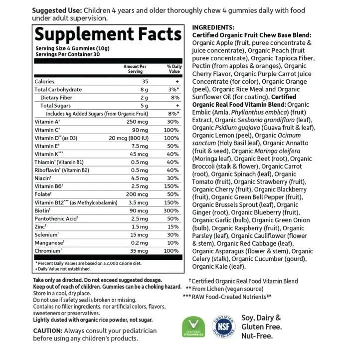 Organics Kids Multi Cherry 120 Gummies