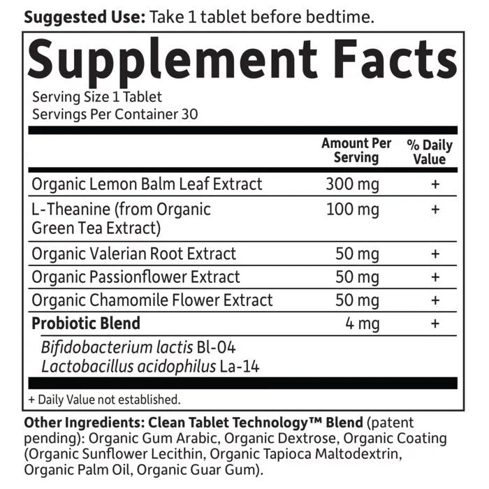 Organics Sleep Well 30 Tablets