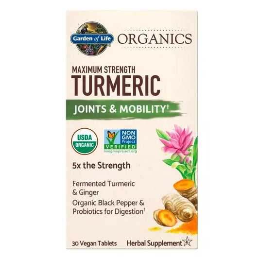 Organics Maximum Strength Turmeric 30 Tablets