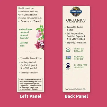 Organics Oil of Oregano Seasonal Drops† Liquid