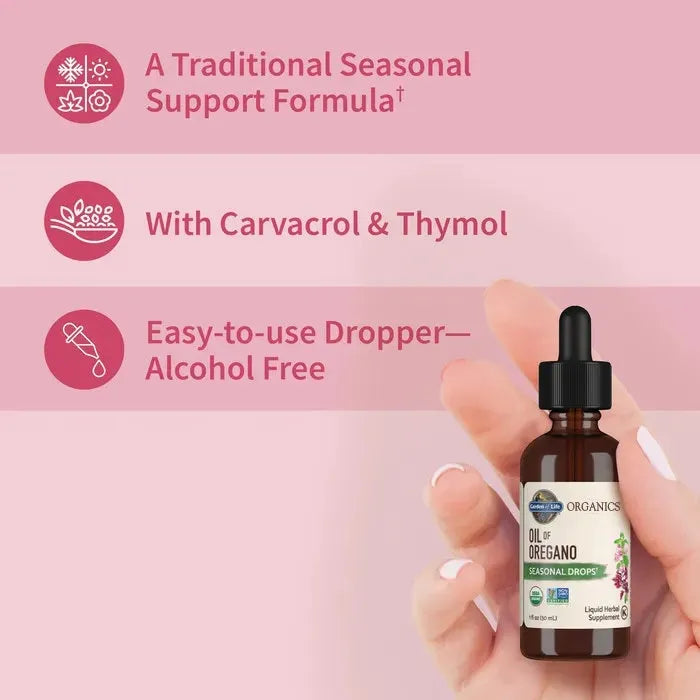 Organics Oil of Oregano Seasonal Drops† Liquid