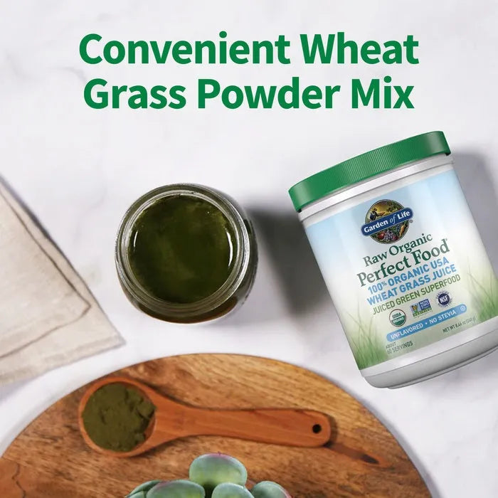 Raw Organic Perfect Food Wheat Grass Juice Powder