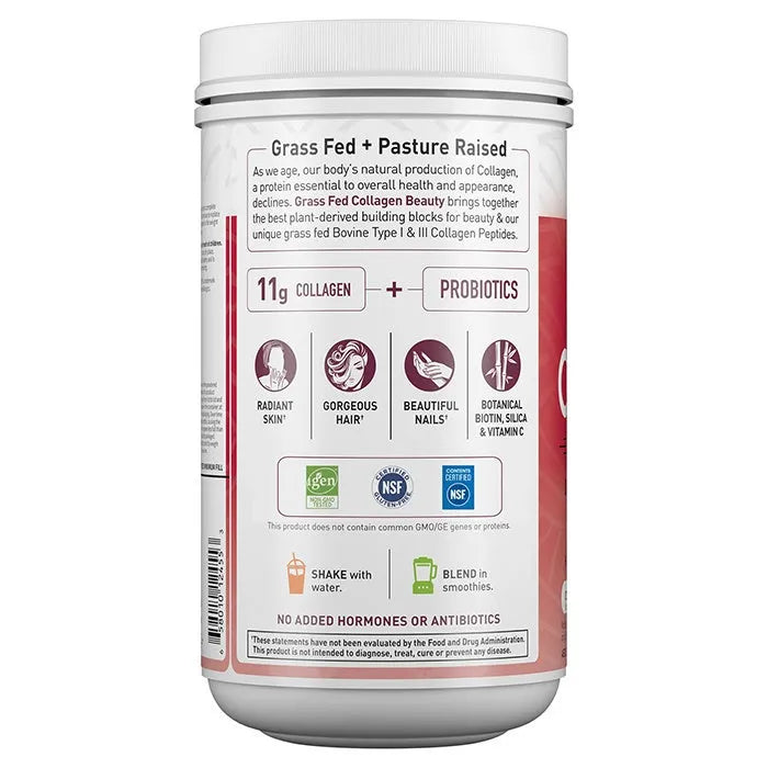 Grass Fed Collagen Beauty Cranberry Pomegranate 9.52oz (270g) Powder
