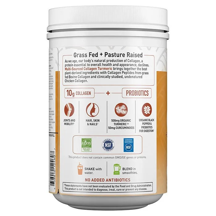 Multi-sourced Collagen Turmeric 7.76oz (220g) Powder