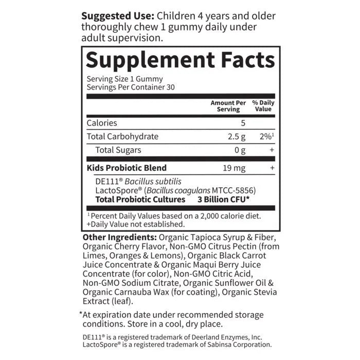 Kids Organic Probiotic 30 Gummies