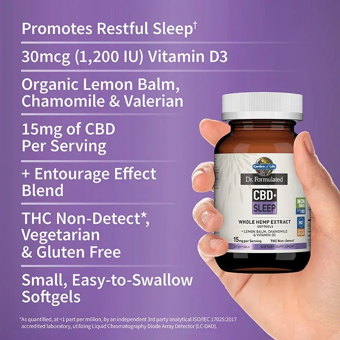 Dr. Formulated CBD+ Sleep Softgels
