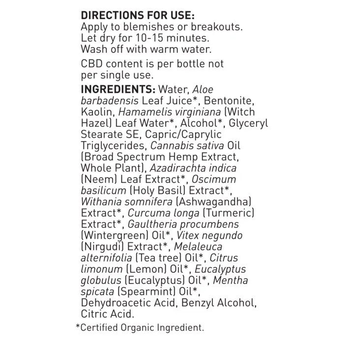 Dr. Formulated CBD Blemish Spot Mask Cream - 0.5 oz