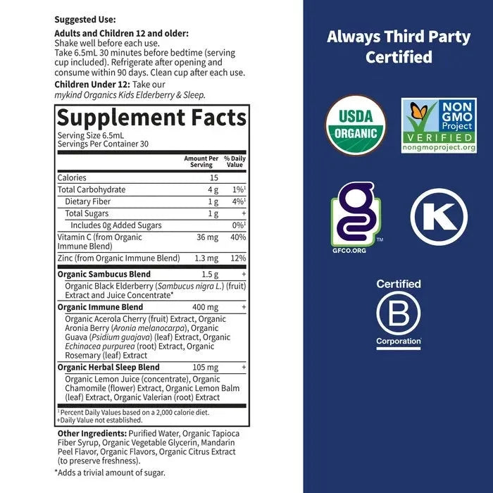 Organics Elderberry & Sleep Immune Syrup† Liquid