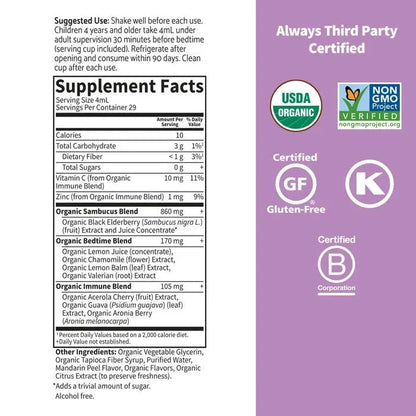 Organics Kids Elderberry & Sleep Immune Syrup† Liquid
