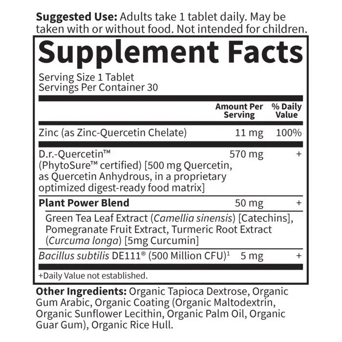 Dr. Formulated Quercetin Recovery† - 30ct Tablets
