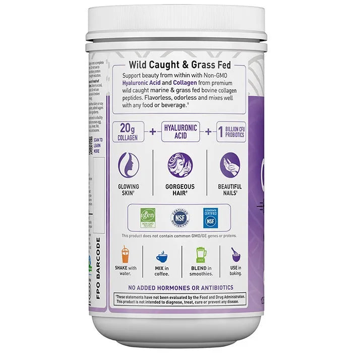 Wild Caught & Grass Fed Collagen Hyaluronic Acid - 9.52 oz Powder