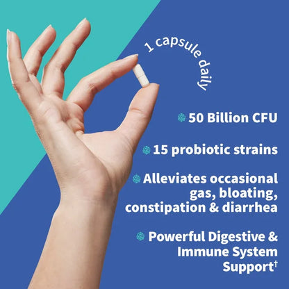 Dr. Formulated Probiotics Gas and Bloating† 50 Billion 30 Capsules