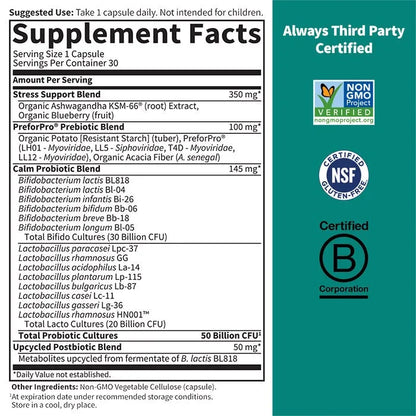 Dr. Formulated Probiotics Calm† 50 Billion 30 Capsules